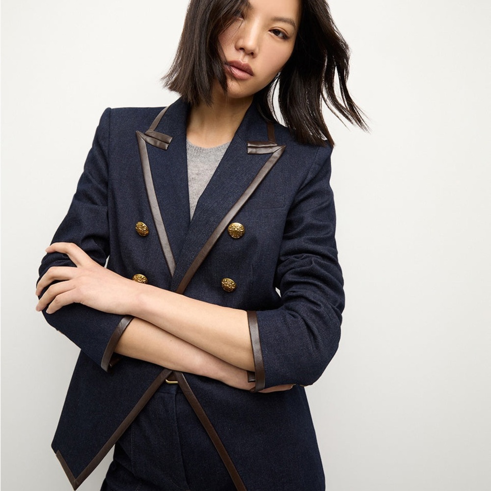 Veronica Beard Miller Denim Dickey Jacket $698 New without tag